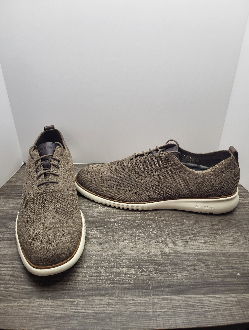 Cole Haan Zero Grand.ØS C37988 Tan Mens Size 15 Wingtip Shoes